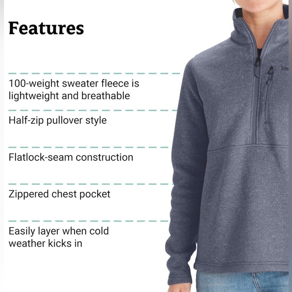 NWT - Marmot Drop Line 1/2 Zip Pullover Jacket in Steel Onyx - Size L - Picture 5 of 6